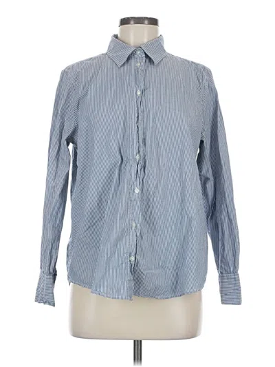 Pre-owned Banana Republic Factory Store Long Sleeve Button Down Shirt In Blue