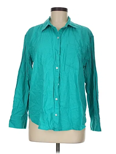 Pre-owned Banana Republic Factory Store Long Sleeve Button Down Shirt In Blue