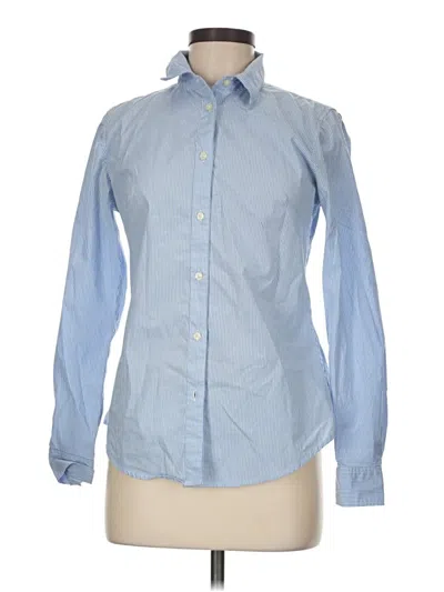 Pre-owned Banana Republic Factory Store Long Sleeve Button Down Shirt In Blue