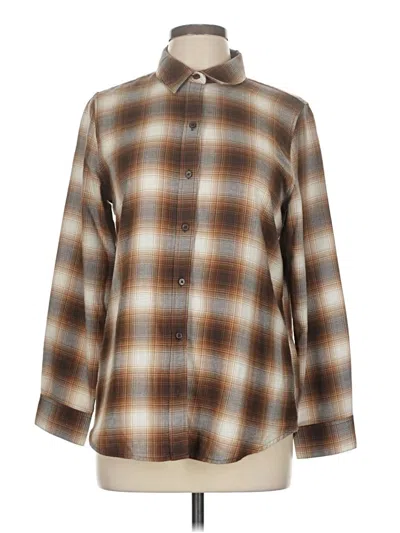 Pre-owned Banana Republic Factory Store Long Sleeve Button Down Shirt In Brown