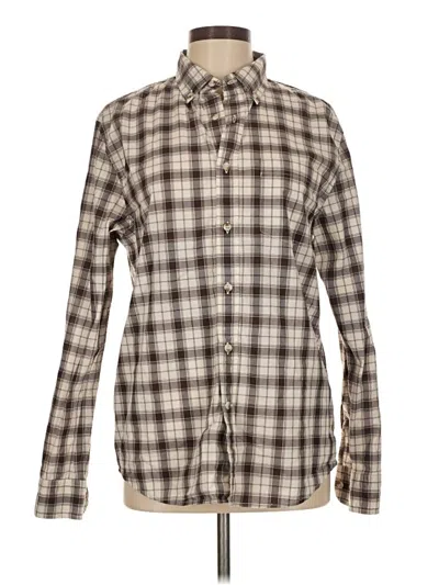 Pre-owned Banana Republic Factory Store Long Sleeve Button Down Shirt In Brown