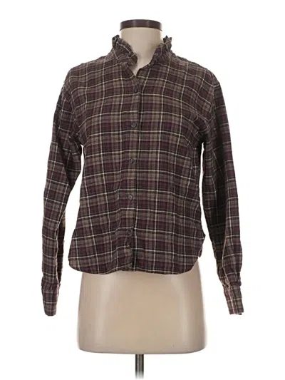 Pre-owned Banana Republic Factory Store Long Sleeve Button Down Shirt In Burgundy