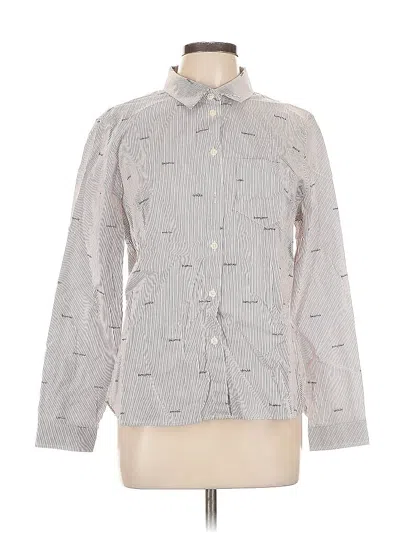 Pre-owned Banana Republic Factory Store Long Sleeve Button Down Shirt In Gray