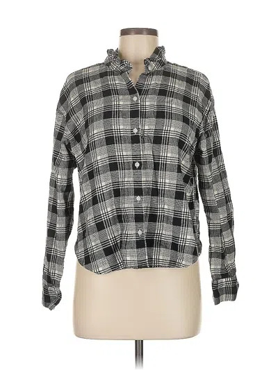 Pre-owned Banana Republic Factory Store Long Sleeve Button Down Shirt In Gray