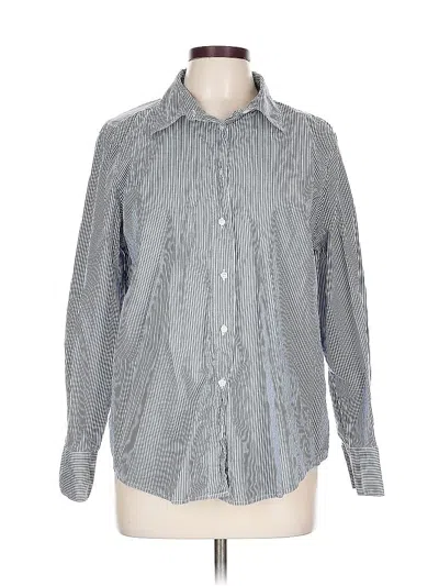 Pre-owned Banana Republic Factory Store Long Sleeve Button Down Shirt In Gray