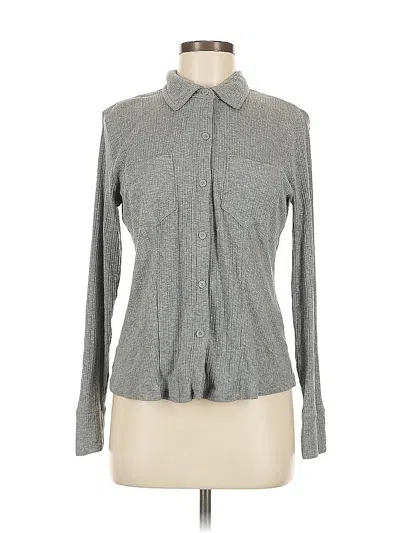 Pre-owned Banana Republic Factory Store Long Sleeve Button Down Shirt In Gray