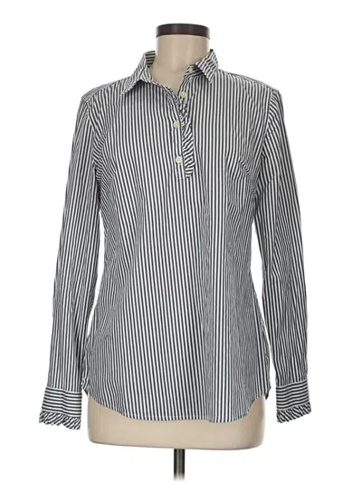 Pre-owned Banana Republic Factory Store Long Sleeve Button Down Shirt In Gray