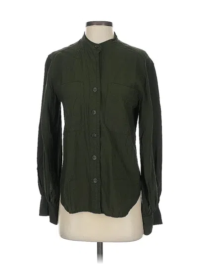 Pre-owned Banana Republic Factory Store Long Sleeve Button Down Shirt In Green