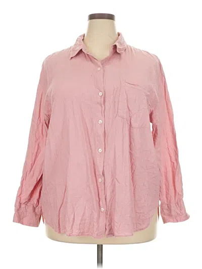 Pre-owned Banana Republic Factory Store Long Sleeve Button Down Shirt In Pink