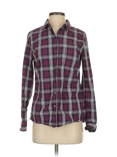 Pre-owned Banana Republic Factory Store Long Sleeve Button Down Shirt In Purple