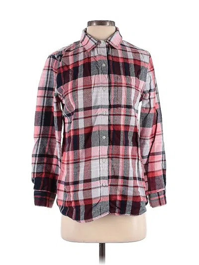 Pre-owned Banana Republic Factory Store Long Sleeve Button Down Shirt In Red