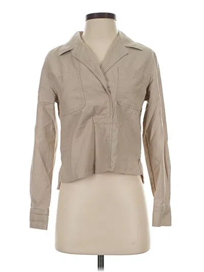 Pre-owned Banana Republic Factory Store Long Sleeve Button Down Shirt In Tan
