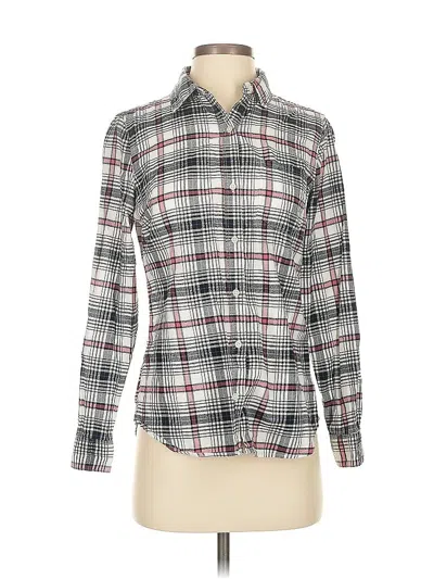 Pre-owned Banana Republic Factory Store Long Sleeve Button Down Shirt In White