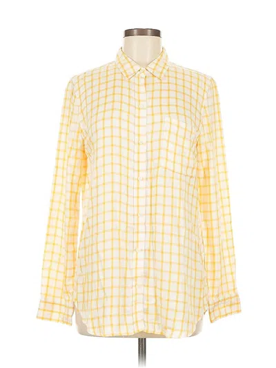 Pre-owned Banana Republic Factory Store Long Sleeve Button Down Shirt In Yellow