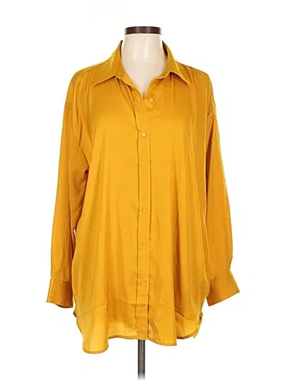 Pre-owned Banana Republic Factory Store Long Sleeve Button Down Shirt In Yellow