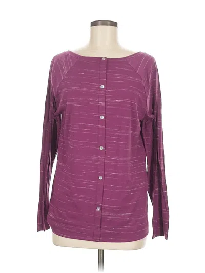 Pre-owned Banana Republic Factory Store Long Sleeve Henley Shirt In Purple
