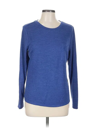 Pre-owned Banana Republic Factory Store Long Sleeve T-shirt In Blue