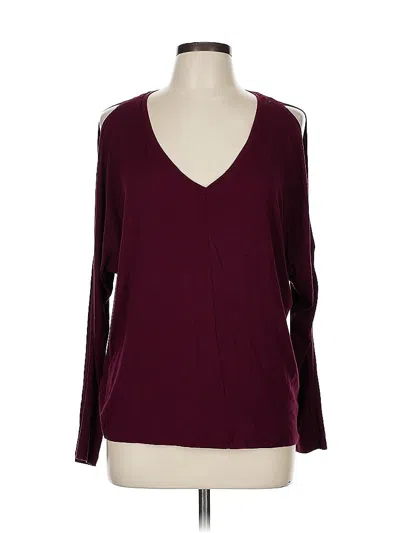 Pre-owned Banana Republic Factory Store Long Sleeve T-shirt In Burgundy