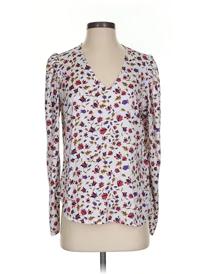 Pre-owned Banana Republic Factory Store Long Sleeve T-shirt In White