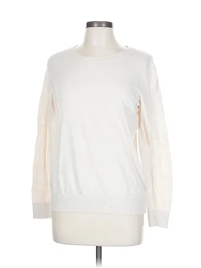 Pre-owned Banana Republic Factory Store Long Sleeve T-shirt In White