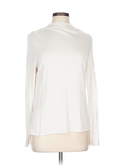 Pre-owned Banana Republic Factory Store Long Sleeve T-shirt In White
