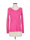 Banana Republic Factory Store Long Sleeve Top Pink V-neck Tops In Pink