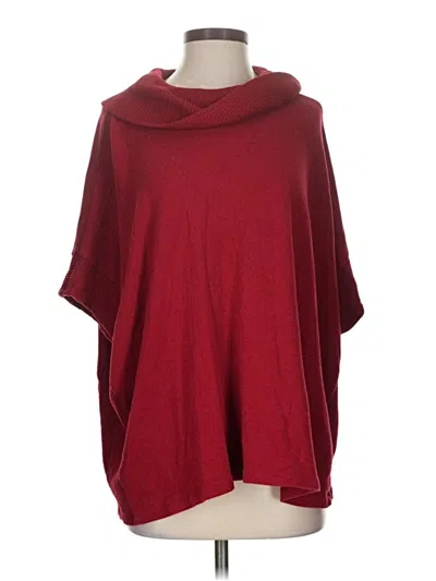 Pre-owned Banana Republic Factory Store Poncho In Burgundy