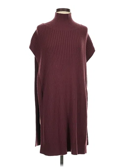Pre-owned Banana Republic Factory Store Poncho In Burgundy