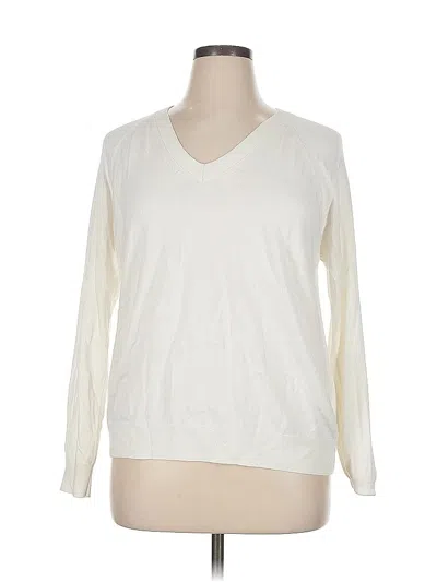 Pre-owned Banana Republic Factory Store Pullover Sweater In White