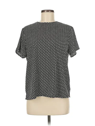 Pre-owned Banana Republic Factory Store Short Sleeve Blouse In Black