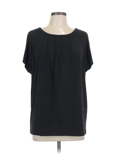 Pre-owned Banana Republic Factory Store Short Sleeve Blouse In Black