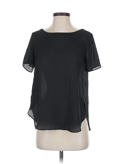 Pre-owned Banana Republic Factory Store Short Sleeve Blouse In Black