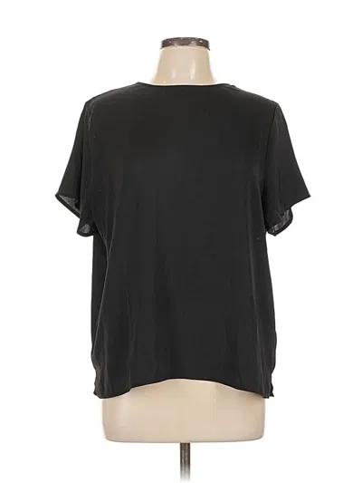 Pre-owned Banana Republic Factory Store Short Sleeve Blouse In Black