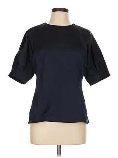 Pre-owned Banana Republic Factory Store Short Sleeve Blouse In Black