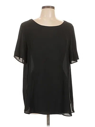 Pre-owned Banana Republic Factory Store Short Sleeve Blouse In Black
