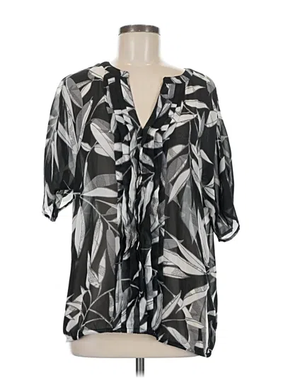Pre-owned Banana Republic Factory Store Short Sleeve Blouse In Gray