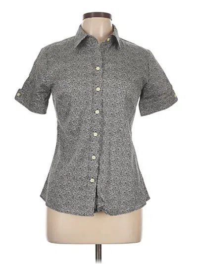 Pre-owned Banana Republic Factory Store Short Sleeve Blouse In Gray