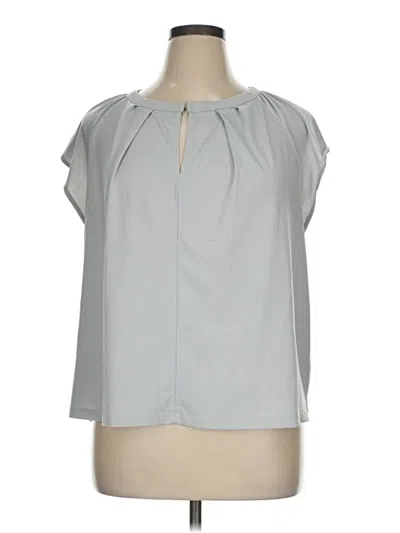 Pre-owned Banana Republic Factory Store Short Sleeve Blouse In Gray