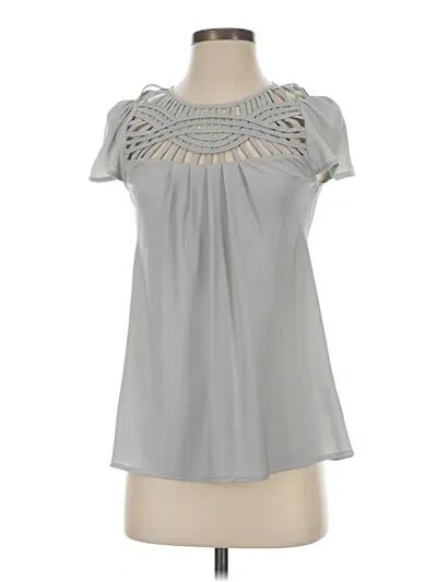 Pre-owned Banana Republic Factory Store Short Sleeve Blouse In Gray