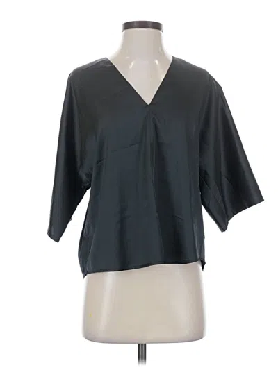 Banana Republic Factory Store Short Sleeve Blouse In Gray