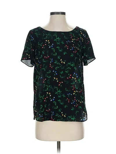 Pre-owned Banana Republic Factory Store Short Sleeve Blouse In Green