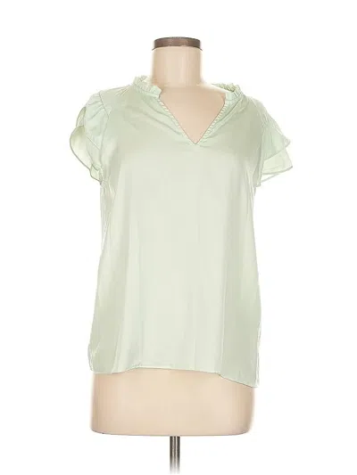 Pre-owned Banana Republic Factory Store Short Sleeve Blouse In Green