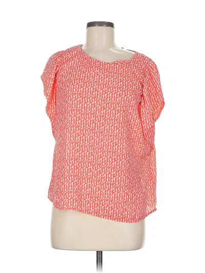 Pre-owned Banana Republic Factory Store Short Sleeve Blouse In Orange