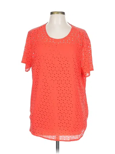Pre-owned Banana Republic Factory Store Short Sleeve Blouse In Orange