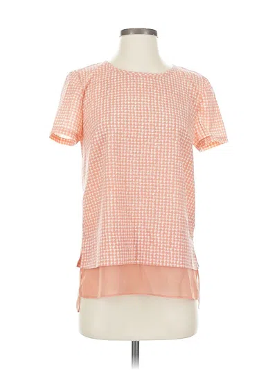 Pre-owned Banana Republic Factory Store Short Sleeve Blouse In Orange
