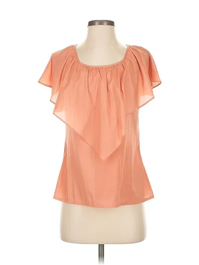 Pre-owned Banana Republic Factory Store Short Sleeve Blouse In Orange