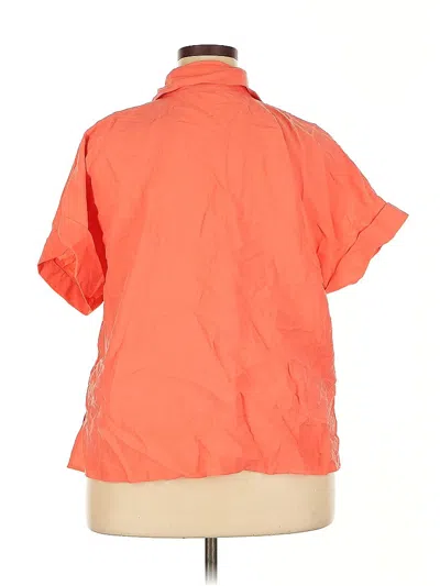 Pre-owned Banana Republic Factory Store Short Sleeve Blouse In Orange