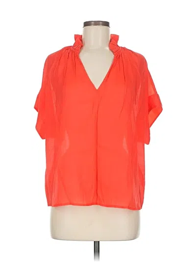Pre-owned Banana Republic Factory Store Short Sleeve Blouse In Orange