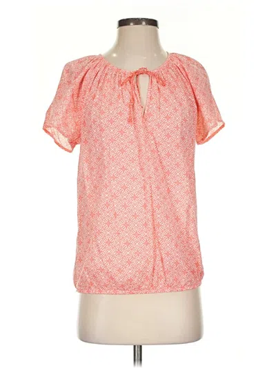Pre-owned Banana Republic Factory Store Short Sleeve Blouse In Orange