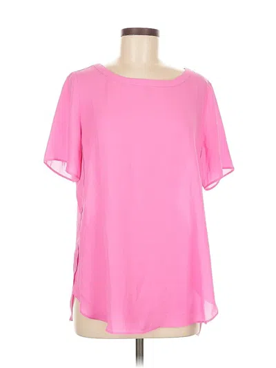 Pre-owned Banana Republic Factory Store Short Sleeve Blouse In Pink
